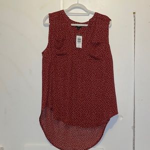 Torrid brown polka dot top sz 1X